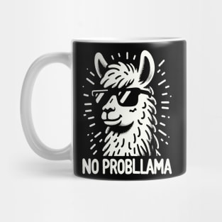 No Probllama Funny Llama Mug